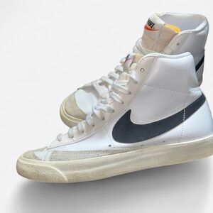 Nike White and Black High-Top Sneakers